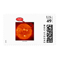 Sun Earth You Are Here Astronomy Humor Stamps