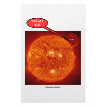 Sun Earth You Are Here (Astronomy Humor) Stationery