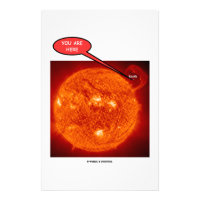 Sun Earth You Are Here (Astronomy Humor) Stationery