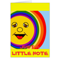 Sun Face and Rainbow Card