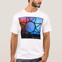 Sun Face Blue - t-shirt