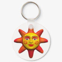 Sun face keychains