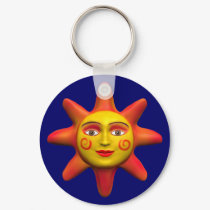 Sun face keychains