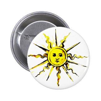 sun face - lost book of nostradamus 2 inch round button