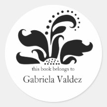 Sun Flower Book Labels Round Stickers