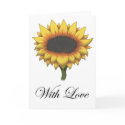 Sun Flower (With Love) Greeting Card