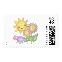 Sun Flowers and Bugs Stamps
