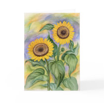 Sun Flowers At Dawn by Jude Maceren.com cards