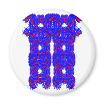 Sun Fractal Magnet by ValeriesGallery Sun Fractal Magnet