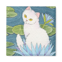 Sun God Cat Square Magnet Moussart magnets