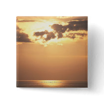 Sun goes down on the ocean pinback buttons