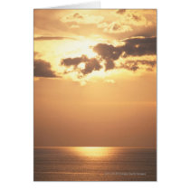 Sun goes down on the ocean cards