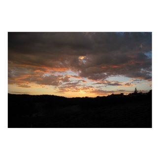 Sun Goes Down On Wine Country Poster print