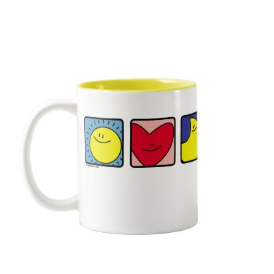 Sun Heart Moon Cloud Star Flower Mug by elisaemme