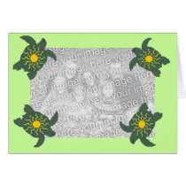 Sun honu ( sea turtle) blank  template card