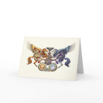 Sun Horse, Moon Horse Greeting Card by Ars_Celtica Sun Horse, Moon Horse Greeting Card