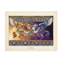 Sun Horse, Moon Horse Postcard by Ars_Celtica Sun Horse, Moon Horse Postcard