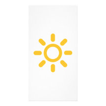 Sun icon photo greeting card