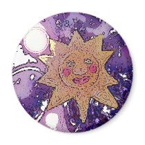 sun in a purple sky magnets