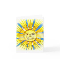Sun in Clouds - Note cards (White)