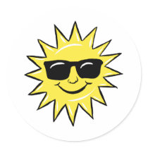 Sun in glasses sticker
