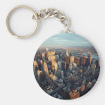 Sun Is Setting On New York City City-scape View Keychain