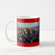Sun Is Setting On New York City City-scape View Coffee Mugs