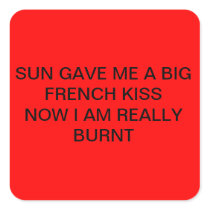 SUN KISSED FUNNY BEACH STICKERS