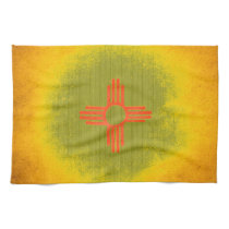Sun kissed New Mexico Flag Kitchen Towels