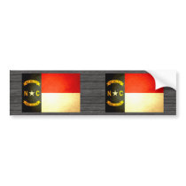 Sun kissed North Carolina Flag Bumper Sticker