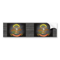 Sun kissed North Dakota Flag Bumper Stickers