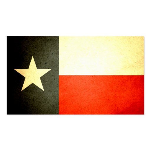 Sun kissed Texas Flag Business Card Template (back side)