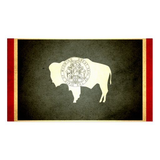 Sun kissed Wyoming Flag Business Card (back side)