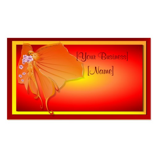 Sun Lady Butterfly Business Card
