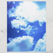 Sun lights up the clouds flyer design