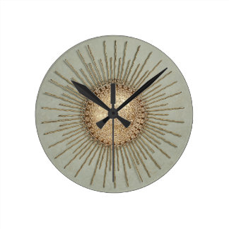 SUN-METAL FILIGREE WALL SCULPTURE WALL CLOCK
