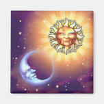 Sun & Moon Faces Magnet