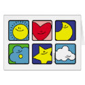Sun moon flower heart star cloud card by elisaemme Sun moon flower heart star cloud card