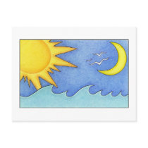 Sun- u. Mond-Feiertags-Postkarte postkarten by floatinglemons Sun- u. Mond-Feiertags-Postkarte postkarten