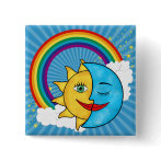 rainbow sun moon button