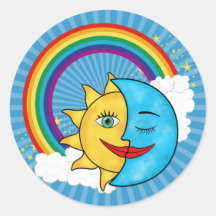 Sun Moon Rainbow Stars Sticker