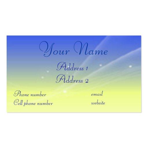 Sun/Moon/Stars Business Card (front side)