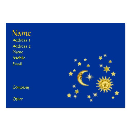 Sun, Moon & Stars Business Cards