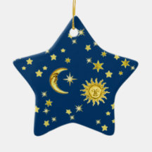 Sun, Moon & Stars Christmas Ornament