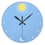 Sun Moon Stars clock wall clocks