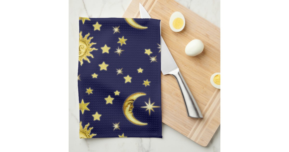 Sun, Moon & Stars Kitchen Towel Zazzle