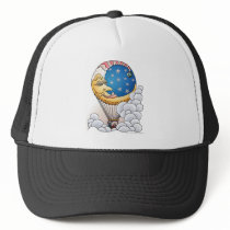 Sun Moon Stars Moon Balloon Aircraft Hats by art1st Sun Moon Stars Moon Balloon Aircraft Hats