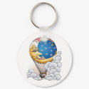 Sun Moon Stars Moon Balloon Aircraft keychains