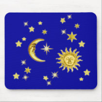 Sun, Moon & Stars mousepads