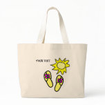 Sun n' Flip Flops Beach Tote Canvas Bags